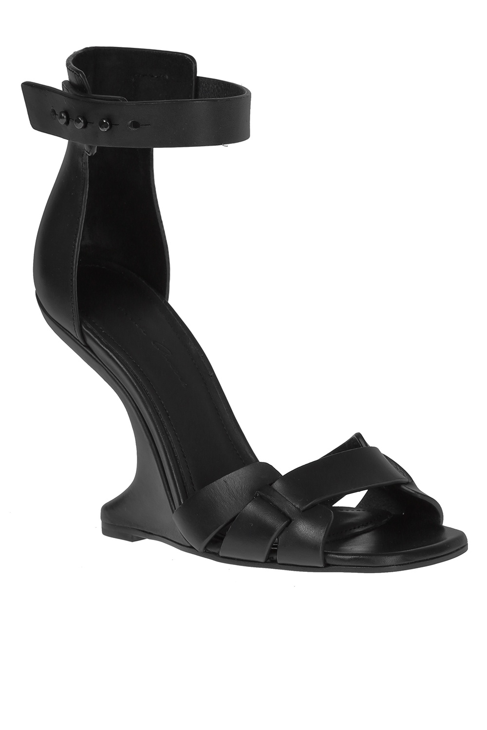 Black 'Cantilever' Heel Sandals Rick Owens - Vitkac Canada